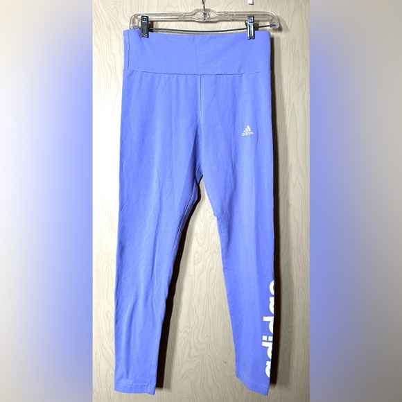 Adidas Violet Cotton Leggings - Picture 6 of 8